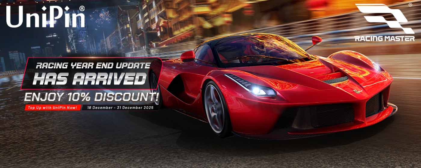 🏎️ Racing Master: Enjoy 10% Discount on Top-Ups with UniPin (MY)